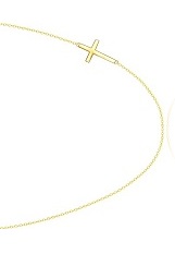 lovely yellow gold cross baby necklace